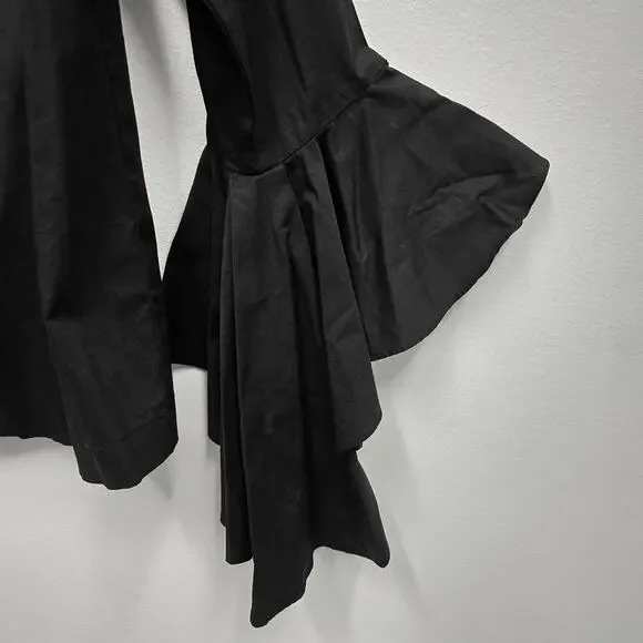 1. STATE Black Off the Shoulder Bell Sleeve Blouse Size M Flowy Boho Chic - Picture 4 of 7